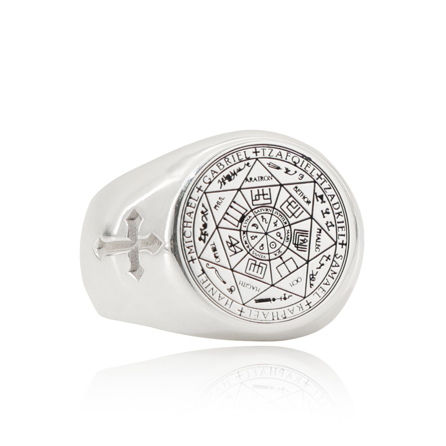 Mens Signet Ring - 20mm 솔리드 시그넷 링 925 실버