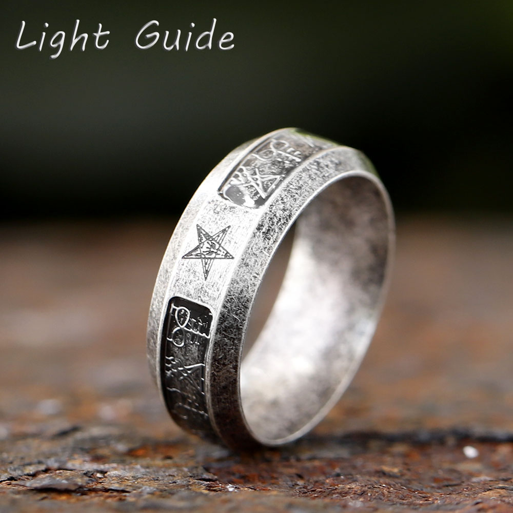 Mens Signet Ring - 2024 신상 빈티지 반지 루시퍼 사탄