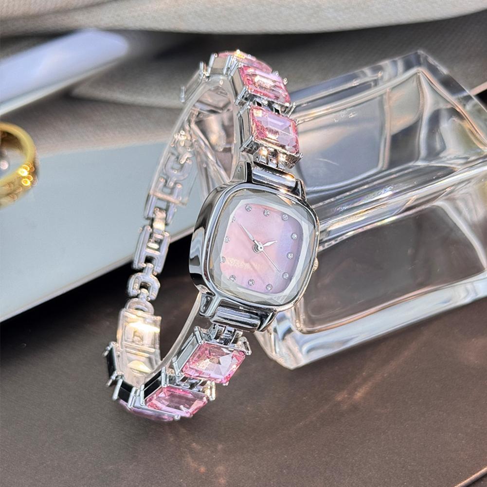 반짝이는 팔찌 시계 사각 다이얼 여성용 시계 사각 다이 - Jewelry Watches Women 리뷰 및 가격