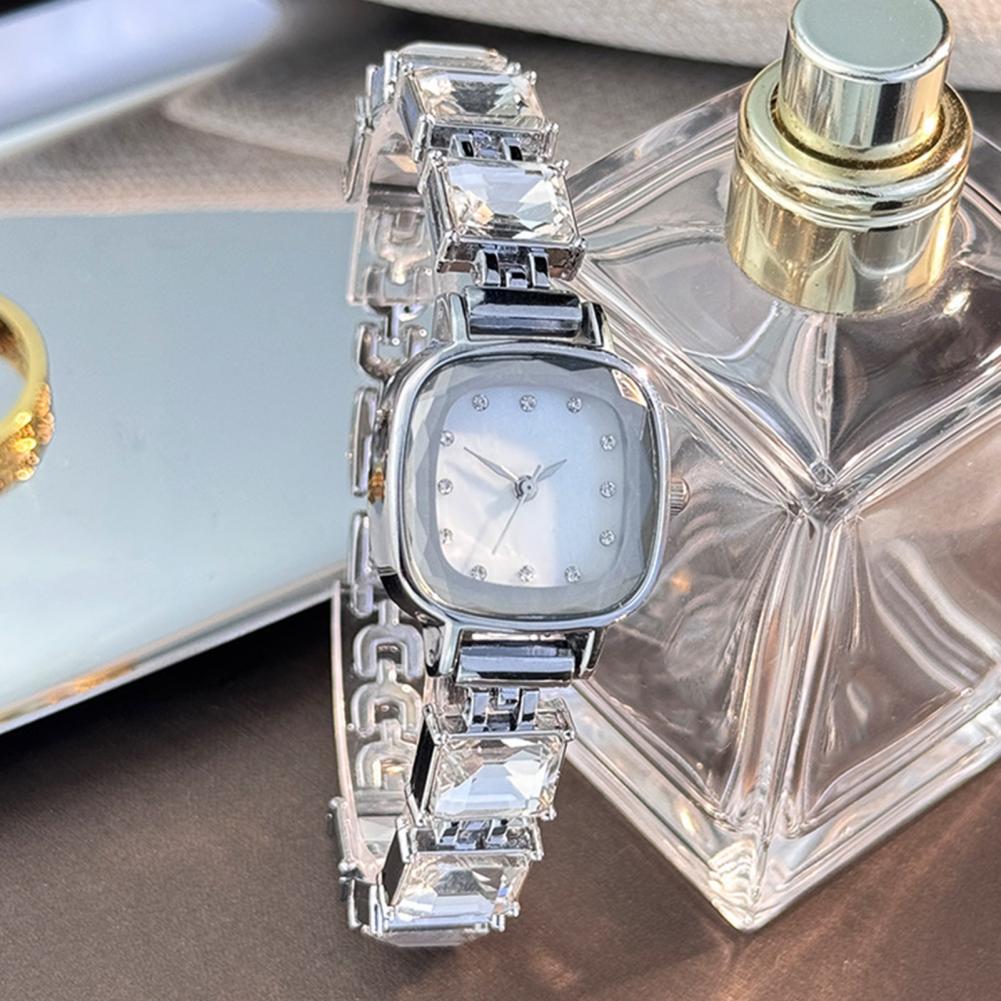 반짝이는 팔찌 시계 사각 다이얼 여성용 시계 사각 다이 - Jewelry Watches Women 리뷰 및 가격