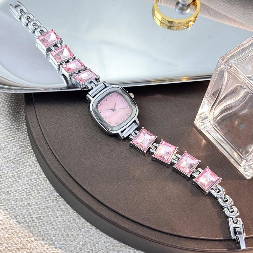 반짝이는 팔찌 시계 사각 다이얼 여성용 시계 사각 다이 - Jewelry Watches Women 리뷰 및 가격