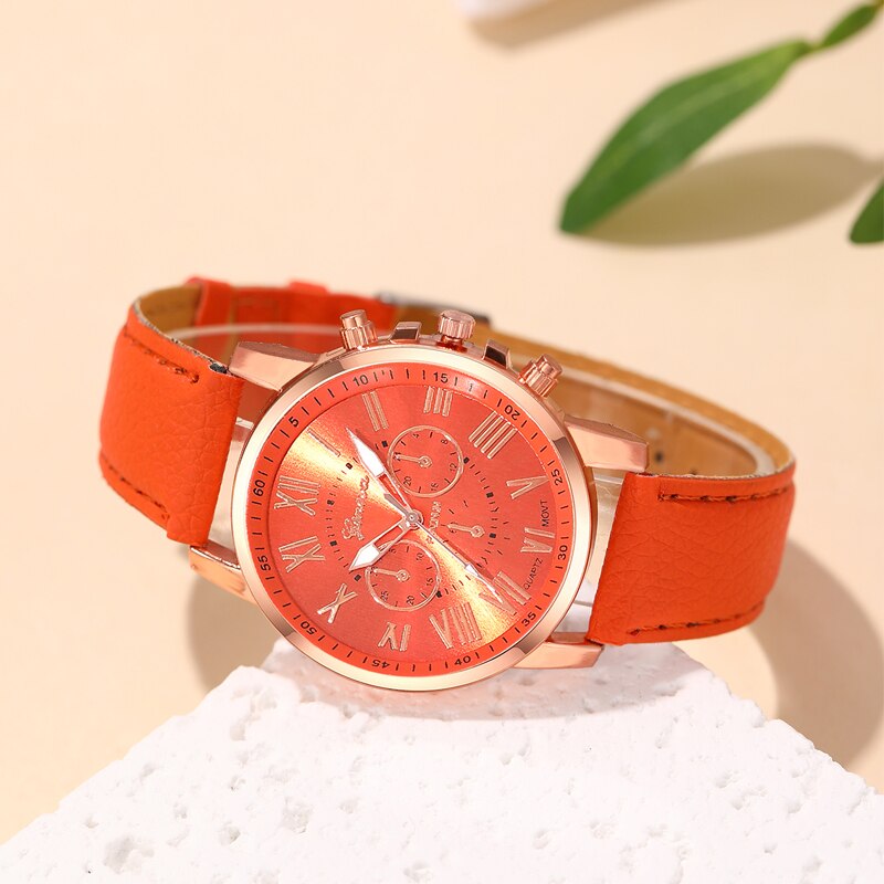 Reloj Mujer 여성용 패션 시계, 여성용 오렌지 - Jewelry Watches Women 리뷰 및 가격
