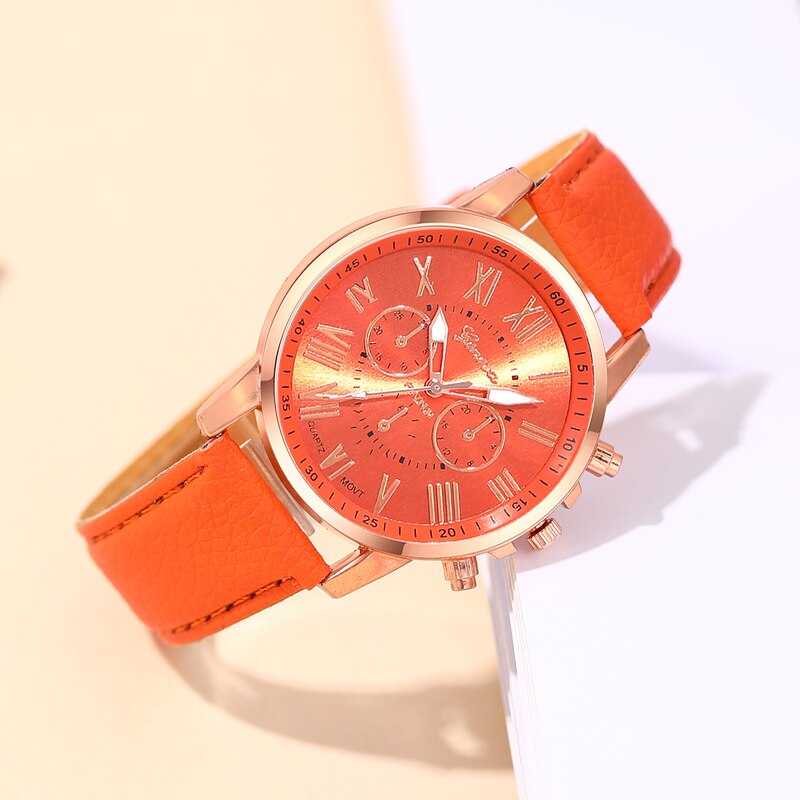 Reloj Mujer 여성용 패션 시계, 여성용 오렌지 - Jewelry Watches Women 리뷰 및 가격