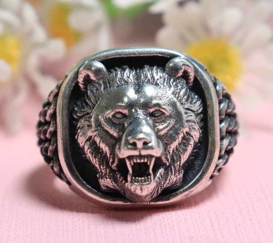 22g 바이킹 곰 머리 북유럽 장식품 앤틱 인장실 맞춤 - Mens Signet Ring 리뷰 및 가격
