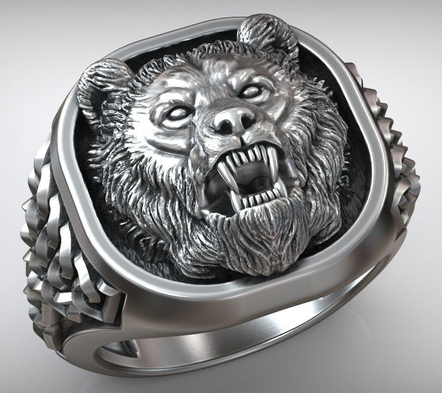 22g 바이킹 곰 머리 북유럽 장식품 앤틱 인장실 맞춤 - Mens Signet Ring 리뷰 및 가격
