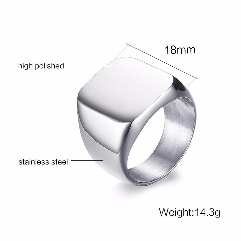 Vnox 남성용 무료 맞춤 스탬프 반지 18mm 스테인 - Mens Signet Ring 리뷰 및 가격