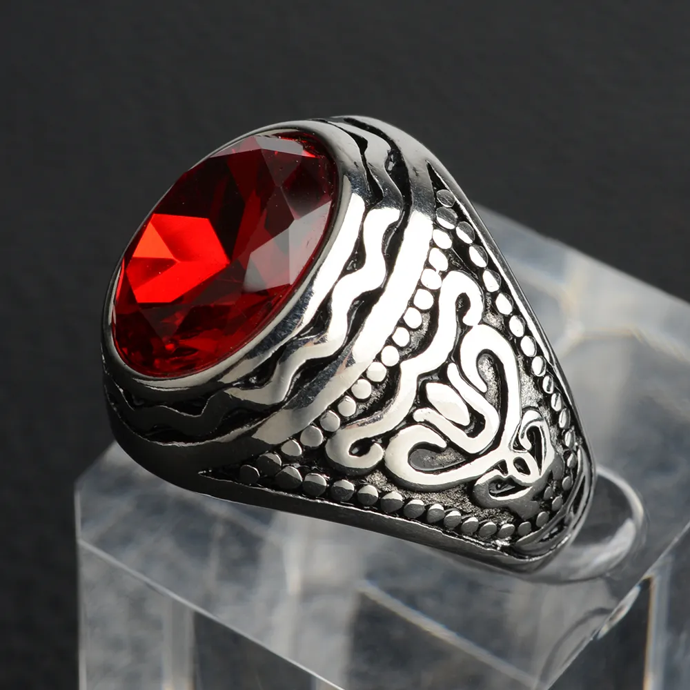 남자를위한 수제 네이비 블루 스톤 반지 새겨진 락 펑크 - Mens Signet Ring 리뷰 및 가격