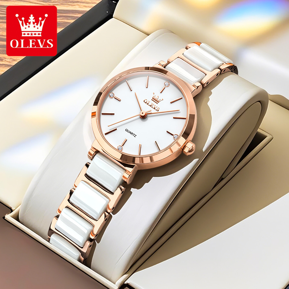 OLEVS 여성 시계 5877 고급스러운 우아한 쿼츠  - Jewelry Watches Women 리뷰 및 가격