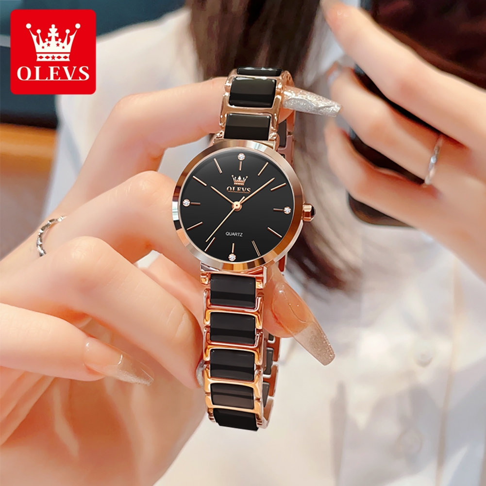 OLEVS 여성 시계 5877 고급스러운 우아한 쿼츠  - Jewelry Watches Women 리뷰 및 가격