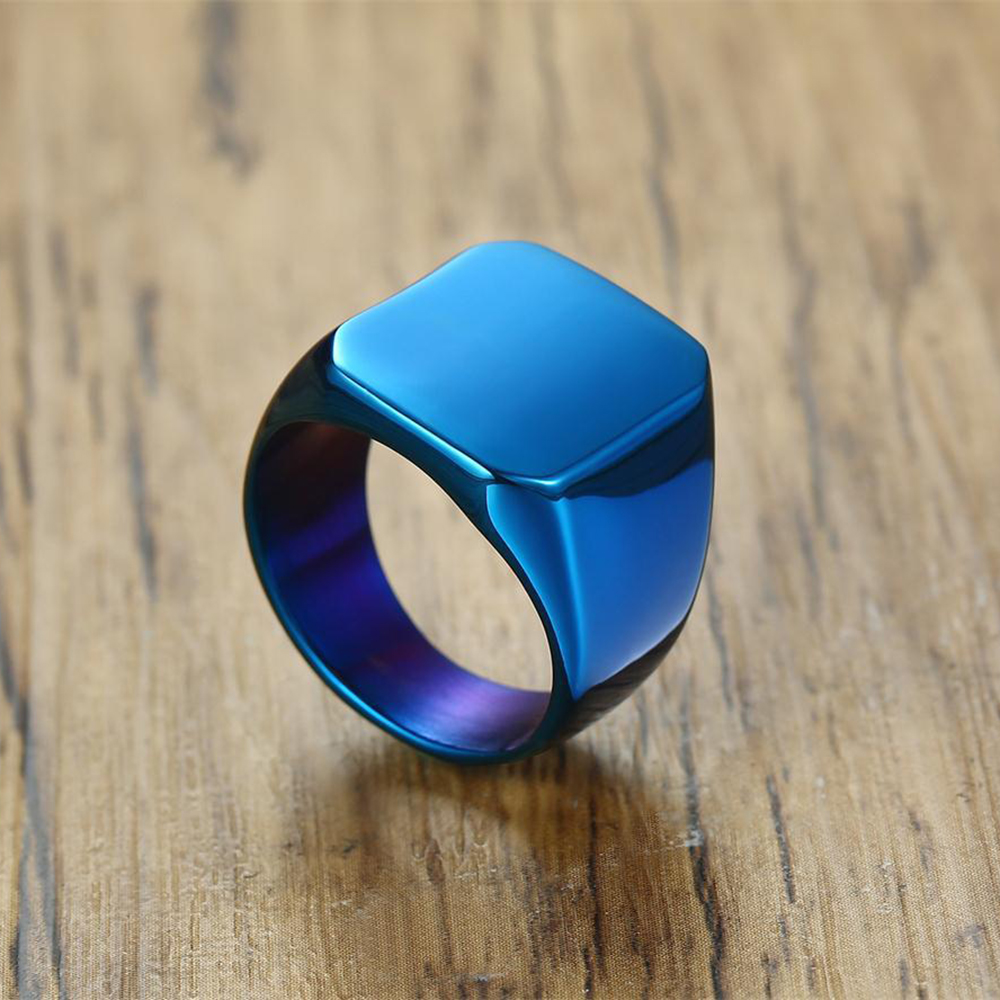 남성용 큰 너비 시그넷 반지, 티타늄 스틸 쥬얼리, 실 - Mens Signet Ring 리뷰 및 가격