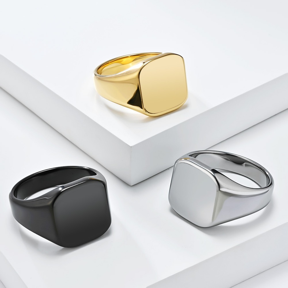 남성용 소멘 시그넷 스퀘어 텅스텐 카바이드 반지, 부드 - Mens Signet Ring 리뷰 및 가격
