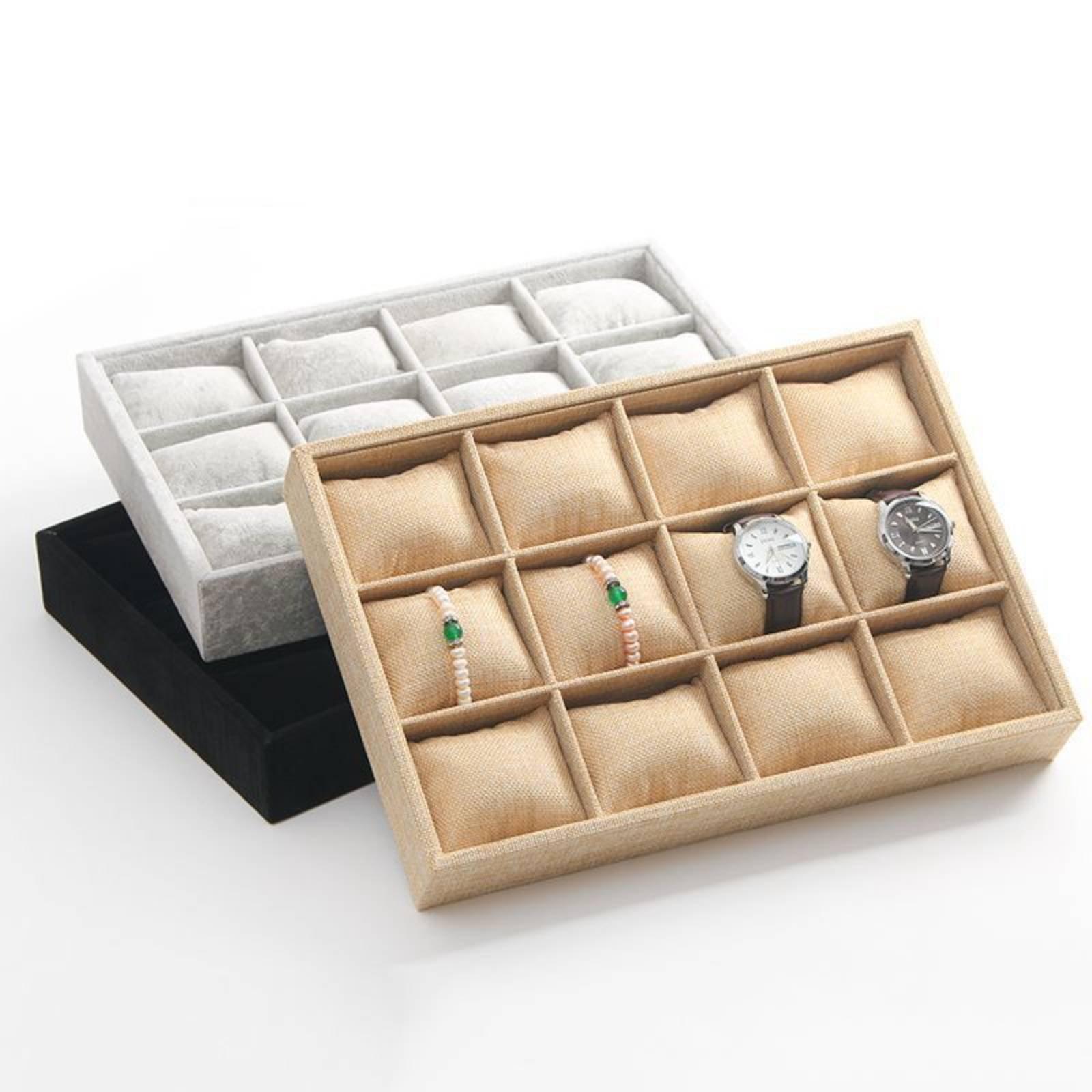 패브릭 주얼리 홀더 오픈탑 시계 진열 트레이 주얼리 매 - Jewelry Organizer Watches 리뷰 및 가격