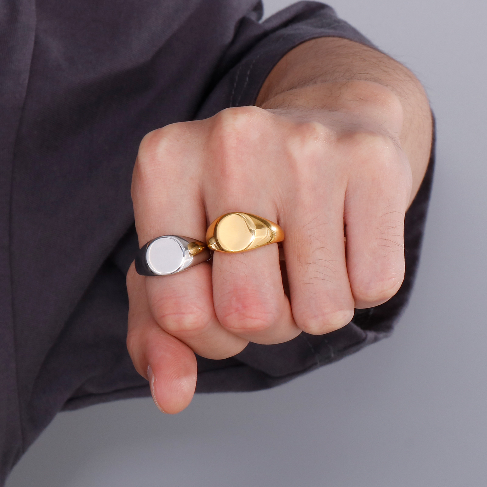 인장 반지 스테인레스 스틸 반지 클래식 힙스터 유니섹스 - Mens Signet Ring 리뷰 및 가격