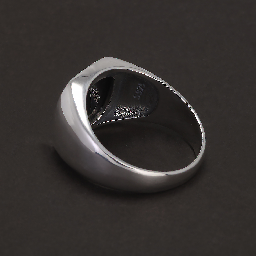 남자를위한 S925 스털링 실버 블랙 오닉스 인장 반지 - Mens Signet Ring 리뷰 및 가격