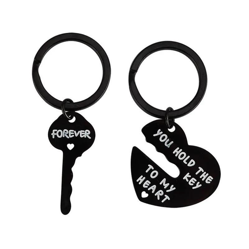 2개 세트 남녀 공용 귀여운 하트 키체인 커플 키링 연 - Couple Ring Set 리뷰 및 가격