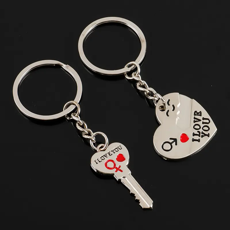 2개 세트 남녀 공용 귀여운 하트 키체인 커플 키링 연 - Couple Ring Set 리뷰 및 가격