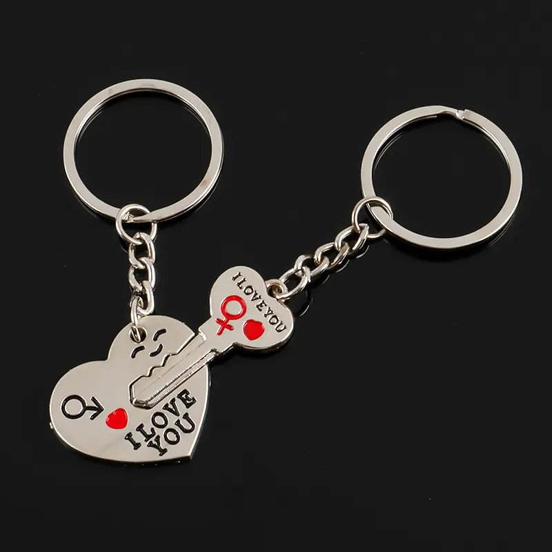 2개 세트 남녀 공용 귀여운 하트 키체인 커플 키링 연 - Couple Ring Set 리뷰 및 가격
