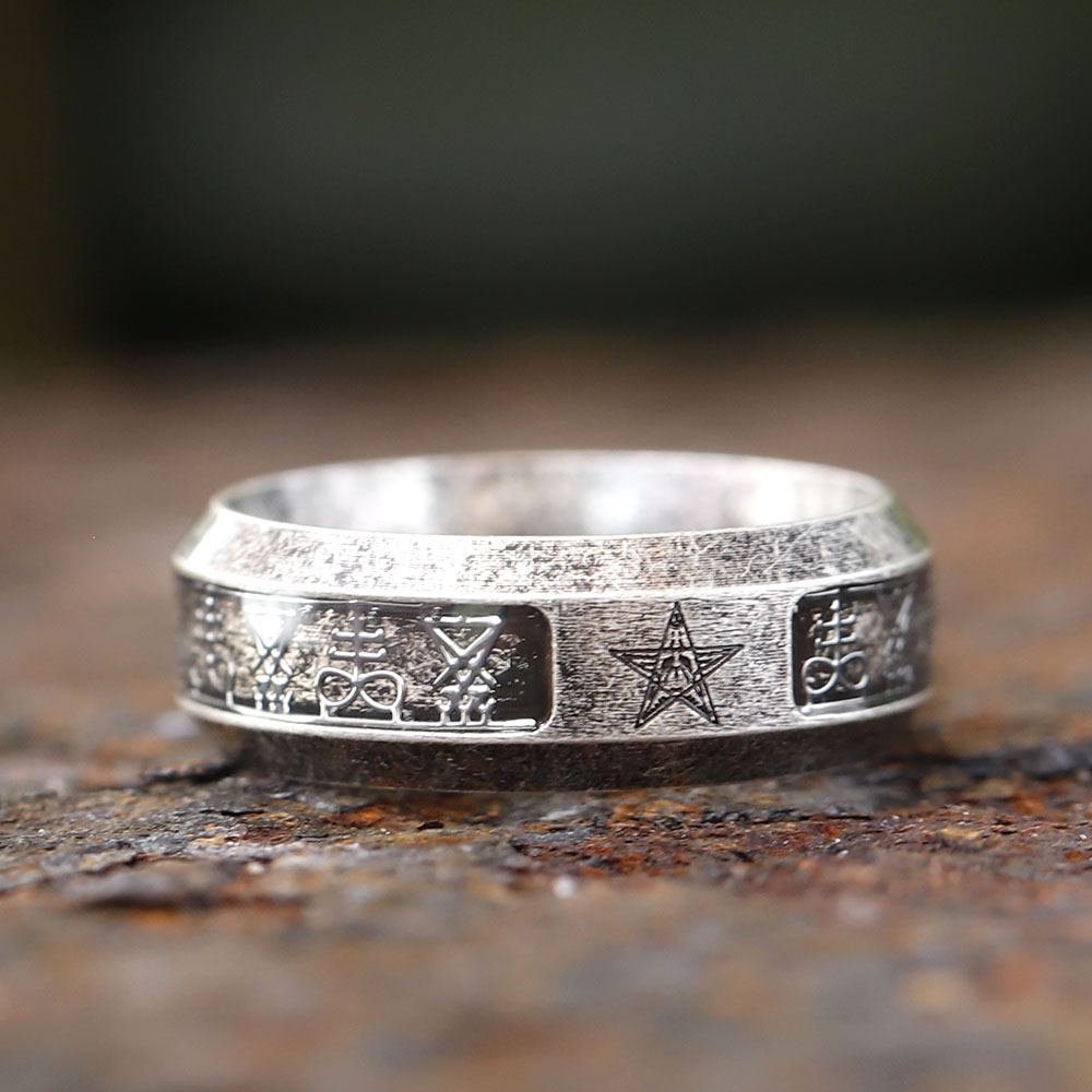 2024 신상 빈티지 반지 루시퍼 사탄 인장 반지 남성 - Mens Signet Ring 리뷰 및 가격